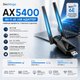 Wi-Fi адаптер ElecMoga AX5400 Wi-Fi 6E USB для ПК, 2.4/5/6 ГГц, 5400 Мбит/с, 2 антенны, Windows 10/11 - изображение 1
