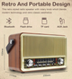 Аккумуляторное радио с зарядкой от USB с Bluetooth колонкой и пультом Kemai Retro аккумуляторный радиоприемник (USB/TF/AUX) Золотой - изображение 2