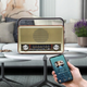 Аккумуляторное радио с зарядкой от USB с Bluetooth колонкой и пультом Kemai Retro аккумуляторный радиоприемник (USB/TF/AUX) Золотой - изображение 4
