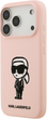 Etui Karl Lagerfeld Silicone Karl Sketch & Logo MagSafe do Apple iPhone 17 Pro Pink (3666339498436) - obraz 2