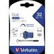 USB флеш накопитель Verbatim 32GB Dual USB Drive USB 3.0/Type-C (49966) - изображение 2