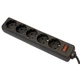 Мережевий фільтр живлення Defender ES 1.8m 5 роз. black (99484) - зображення 1