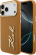 Etui plecki Karl Lagerfeld Silicone Metal Script Logo do Apple iPhone 17 Pro Max Brown (3666339496609) - obraz 1