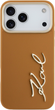 Etui plecki Karl Lagerfeld Silicone Metal Script Logo do Apple iPhone 17 Pro Max Brown (3666339496609) - obraz 3