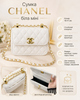 Сумка Chanel белая мини 15×11 см - женская сумка через плечо с цепочкой, золотистой фурнитурой и стеганым дизайном - изображение 1