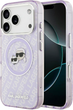 Etui na smartfon Karl Lagerfeld IML Glitter Karl & Choupette Heads Logo MagSafe do Apple iPhone 17 Pro Purple (3666339498917) - obraz 1