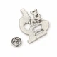 Значок-пин BROCHE брошь Медицина Микроскоп с ДНК белый BRGV115549 - изображение 4