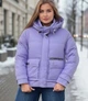 Зимняя сиреневая женская куртка пуховик 48 - изображение 1