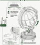 Конструктор 3D дерев'яний глобус ROKR Luminous Globe ST003D (Electric Version) з LED-підсвічуванням, 185 деталей - изображение 6
