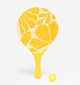 Набір для Пляжного Тенісу Sandever Woody Racket (2 Ракетки та 1 М'яч) Жовтий - зображення 6