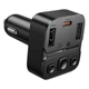 Автомобільний зарядний пристрій Hoco E87 USB/Type-C 35W c дисплеєм та FM-модулятором black - зображення 3