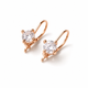 Серьги из красного золота 585 пробы с муассанитами S-0419 - изображение 3
