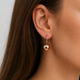 Серьги-шарики из красного золота S-0418 - изображение 6