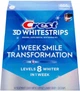 Відбілюючі смужки для зубів Crest 3D White 1 Week Smile Transformation ( Glamorous ) Whitestrips 14 упаковок, 28 смужок - зображення 1