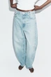 Джинси trf baggy barrel із середньою посадкою Zara 0541/240 XL/42 Блакитні (0054124040642) - изображение 1