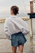 Шорти z1975 mom fit з необробленим краєм Zara 4083/039 M/38 Сині (0408303940738) - зображення 5