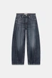 Джинси trf baggy barrel із середньою посадкою Zara 3607/240 XXS/32 Сині (0360724040132) - изображение 8