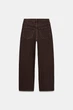 Джинси trf baggy barrel із середньою посадкою Zara 0103/240 XXL/44 Коричневі (0010324070044) - изображение 8