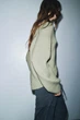 Трикотажний светр з асиметричним низом Zara 6771/003 M Зелений (06771003982М) - зображення 6