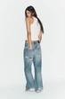 Джинси trf boyfriend з середньою посадкою та подертостями Zara 4365/010 XXL/44 Сині (0436501040044) - изображение 6