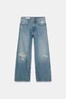 Джинси trf boyfriend з середньою посадкою та подертостями Zara 4365/010 XXL/44 Сині (0436501040044) - изображение 7