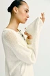 Трикотажний светр із ґудзиками Zara 6771/020 L Молочна (06771020251L) - зображення 3