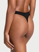 Трусики стринги Cotton Lace-Waist Thong Victoria's Secret черные L - изображение 2