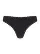Трусики стринги Cotton Lace-Waist Thong Victoria's Secret черные L - изображение 3
