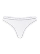 Трусики стрінги Cotton Lace-Waist Thong Victoria's Secret білий L - зображення 3