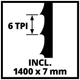 Стрічкова пила Einhell TC-SB 200/1, 250W, 1400об/хв, 900м/хв, стіл 305x305мм, виліт 200мм (4308009) EINHELL 4308009 1067485 - зображення 11