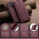Чохол-книжка CaseMe із нубуку для Xiaomi Poco C65 Бордовий - зображення 4