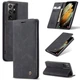 Чехол-книжка CaseMe из нубука для Samsung S21 Ultra Чёрный - изображение 9