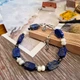 Браслет Луиза натуральный камень лазурит и перламутр - изображение 4