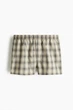 Набор семейные боксеры H&M 100% хлопок размер L khaki green\checkered 0249 - изображение 3