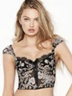 Бюстьє Victoria’s Secret Black Floral Unlined Bra Top Чорний 34D - изображение 1