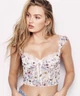 Бюстьє Victoria’s Secret White Floral Unlined Bra Top Білий 34D - изображение 1