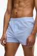 Набор семейные боксеры H&M 100% хлопок размер L 2 шт light blue\striped 0250 - изображение 4