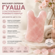 Массажер-скребок Гуаша из натурального розового кварца, массажер для лица, шеи и тела, Gua Sha Stone - изображение 1
