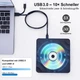 Внешний оптический привод CD/DVD-RW с USB-A и USB Type-C - изображение 5