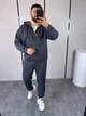 Чоловічий спортивний костюм двонитка петля 1066, графіт, XL-2XL - изображение 1
