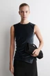 Топ жіночий COS asymmetric velvet top 1303343001 Eur 40 Синій - изображение 2