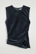 Топ жіночий COS asymmetric velvet top 1303343001 Eur 40 Синій - изображение 6