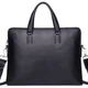 Кожаная мужская деловая сумка-портфель портфель для ноутбука черный Tiding Bag 64028 37 см - изображение 1