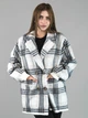 Женский пиджак из альпаки серо-бежевый в клетку one size (2631270) - изображение 1