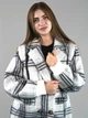 Женский пиджак из альпаки серо-бежевый в клетку one size (2631270) - изображение 4