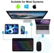 Клавиатура беспроводная Koyo Bluetooth компактная с RGB подсветкой для смартфонов планшетов ноутбуков смарт ТВ 320x130x20 мм 400 г с аккумулятором 300 мАч и USB C подключением черная для работы и обучения - изображение 5