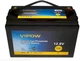 Аккумуляторная батарея Vipow LiFePO4 12.8 V 100 Ah со встроенной BMS платой 80 A (LiFePO4128-100/80) - изображение 2