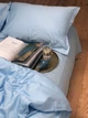 Простирадло Cozy 130x240 см без резинки Небесно-блакитне - зображення 6
