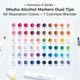 Спиртовые маркеры для скетчинга кисть и долото Ohuhu 60 Colors Dual Tips Alcohol Art Markers Brush & Soft Chisel Honolulu S - изображение 4