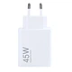Сетевое зарядное устройство для Xiaomi 45W USB быстрая зарядка Mi Turbo Charge и QC3.0 + кабель Type-C White - изображение 2